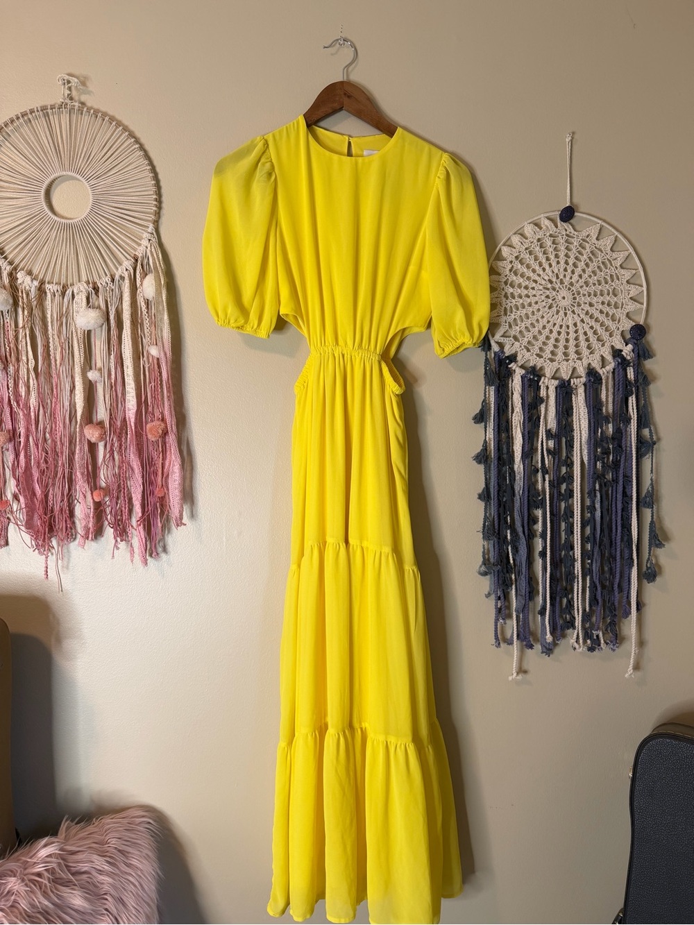 Aura Maxi Dress Yellow Size XS
